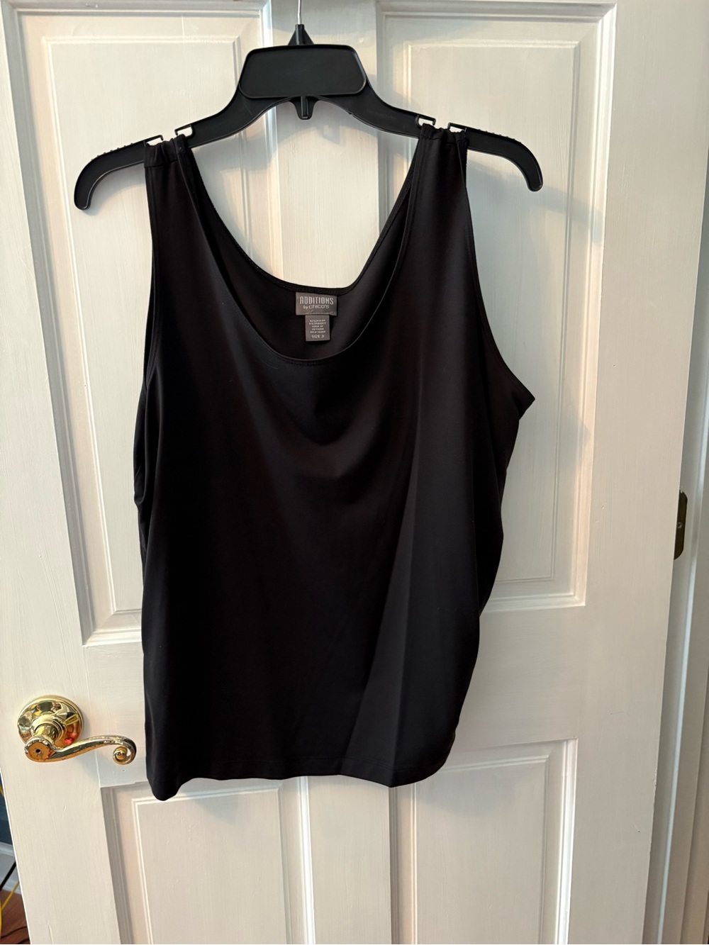 Chico's Black Sleeveless Scoop Neck Tank
